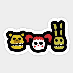 3 Creepy Freddy inspired Characters Sticker